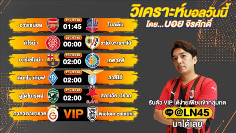 บอลวันนี้ วิเคราะห์บอลวันนี้ ทีเด็ดบอล บอลเต็ง บอลสเต็ป วันพุธที่ 25 กันยายน พ.ศ.2567 ล้ำหน้า