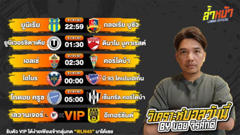 บอลวันนี้ วิเคราะห์บอลวันนี้ ทีเด็ดบอล บอลเต็ง บอลสเต็ป วันจันทร์ที่ 2 กันยายน พ.ศ.2567 ล้ำหน้า
