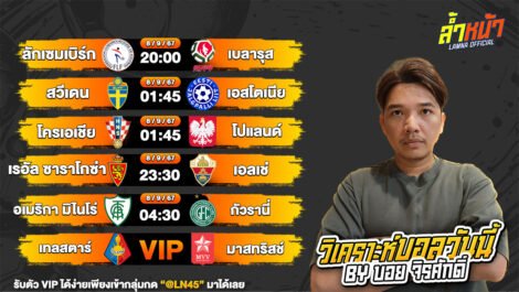 บอลวันนี้ วิเคราะห์บอลวันนี้ ทีเด็ดบอล บอลเต็ง บอลสเต็ป วันอาทิตย์ที่ 8 กันยายน พ.ศ.2567 ล้ำหน้า