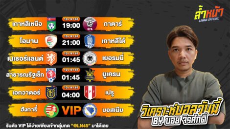 บอลวันนี้ วิเคราะห์บอลวันนี้ ทีเด็ดบอล บอลเต็ง บอลสเต็ป วันอังคารที่ 10 กันยายน พ.ศ.2567 ล้ำหน้า