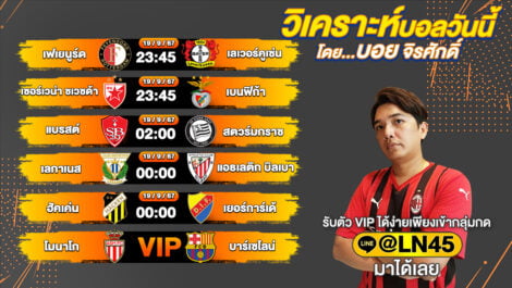 บอลวันนี้ วิเคราะห์บอลวันนี้ ทีเด็ดบอล บอลเต็ง บอลสเต็ป วันพฤหัสที่ 19 กันยายน พ.ศ.2567 ล้ำหน้า